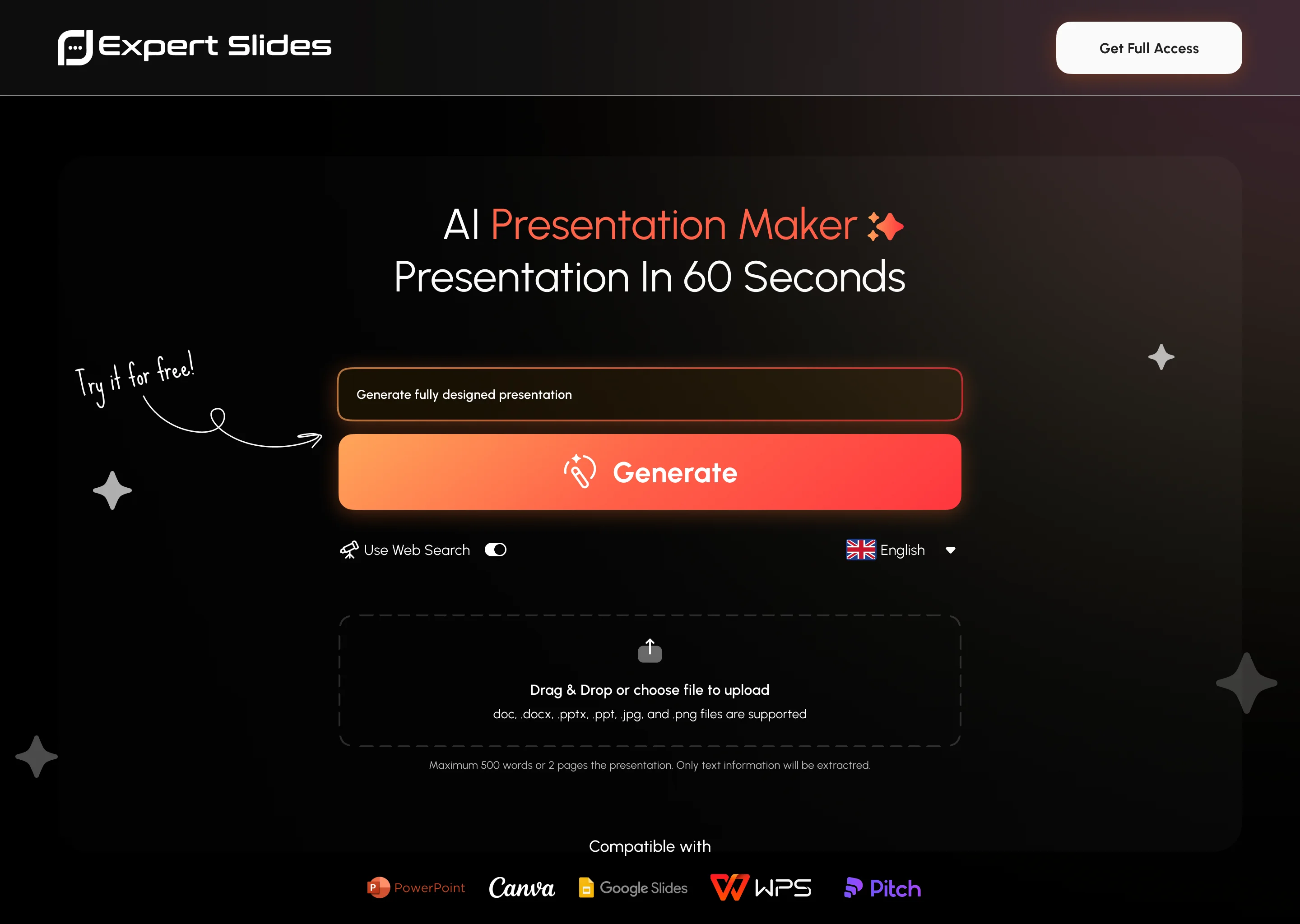 Generated presentation example